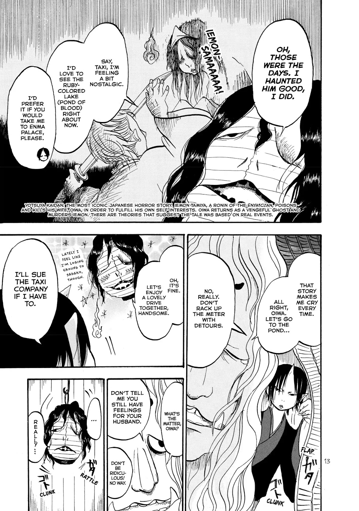 Hoozuki no Reitetsu Chapter 7 page 14 - Chapter 7: HELL'S YOTSUYA TAXI KAIDAN