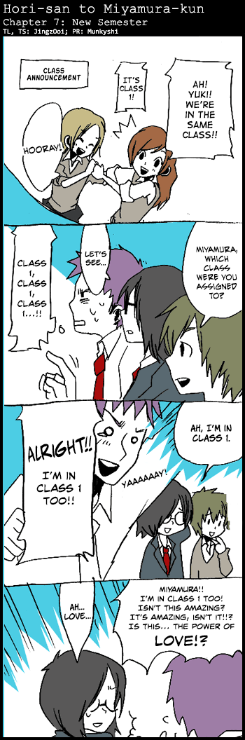 Hori-san to Miyamura-kun Chapter 7 page 1 - Chapter 7: New Semester