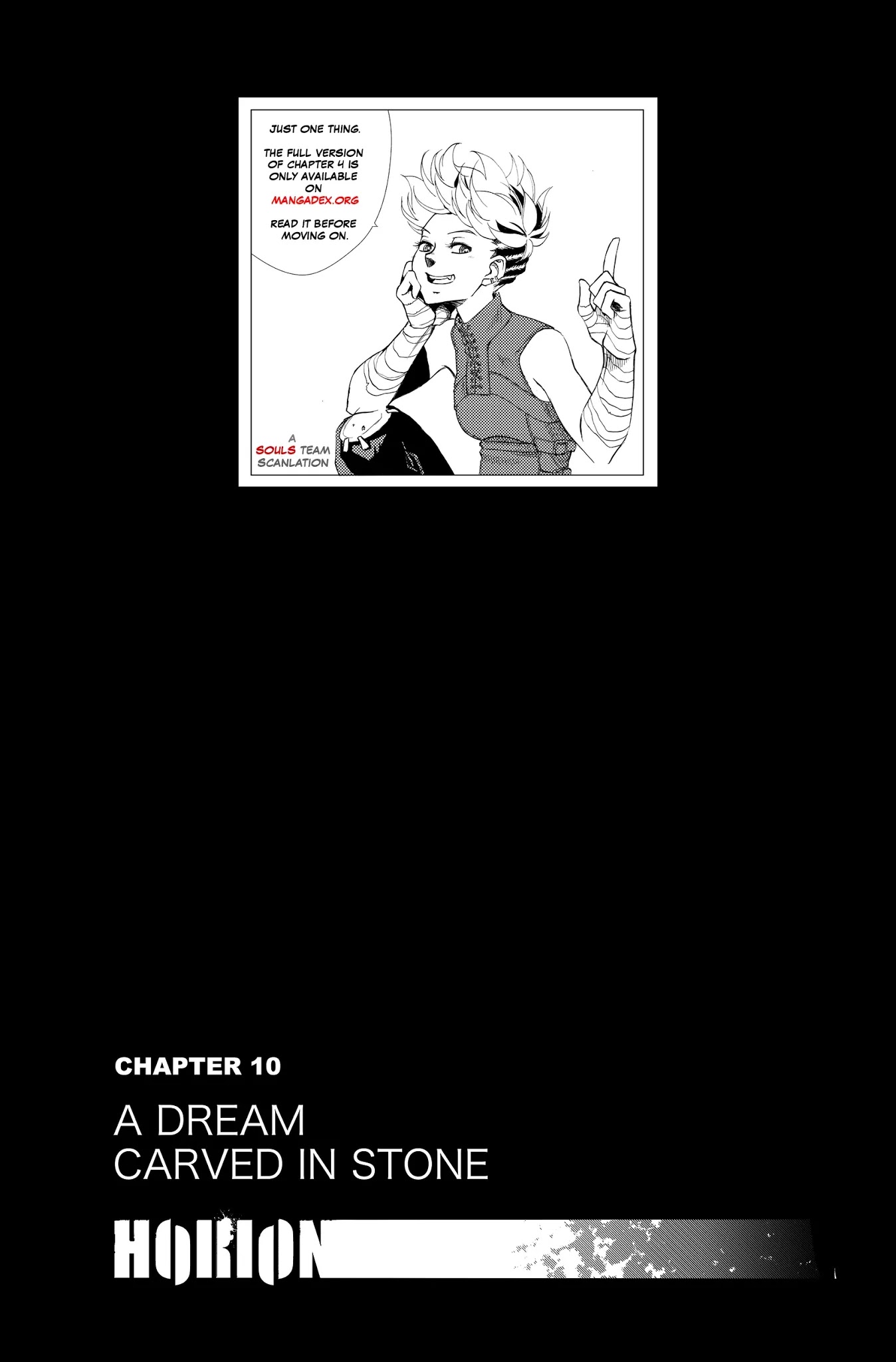 HORION Chapter 10 page 1 - Chapter 10: A Dream Carved In Stone