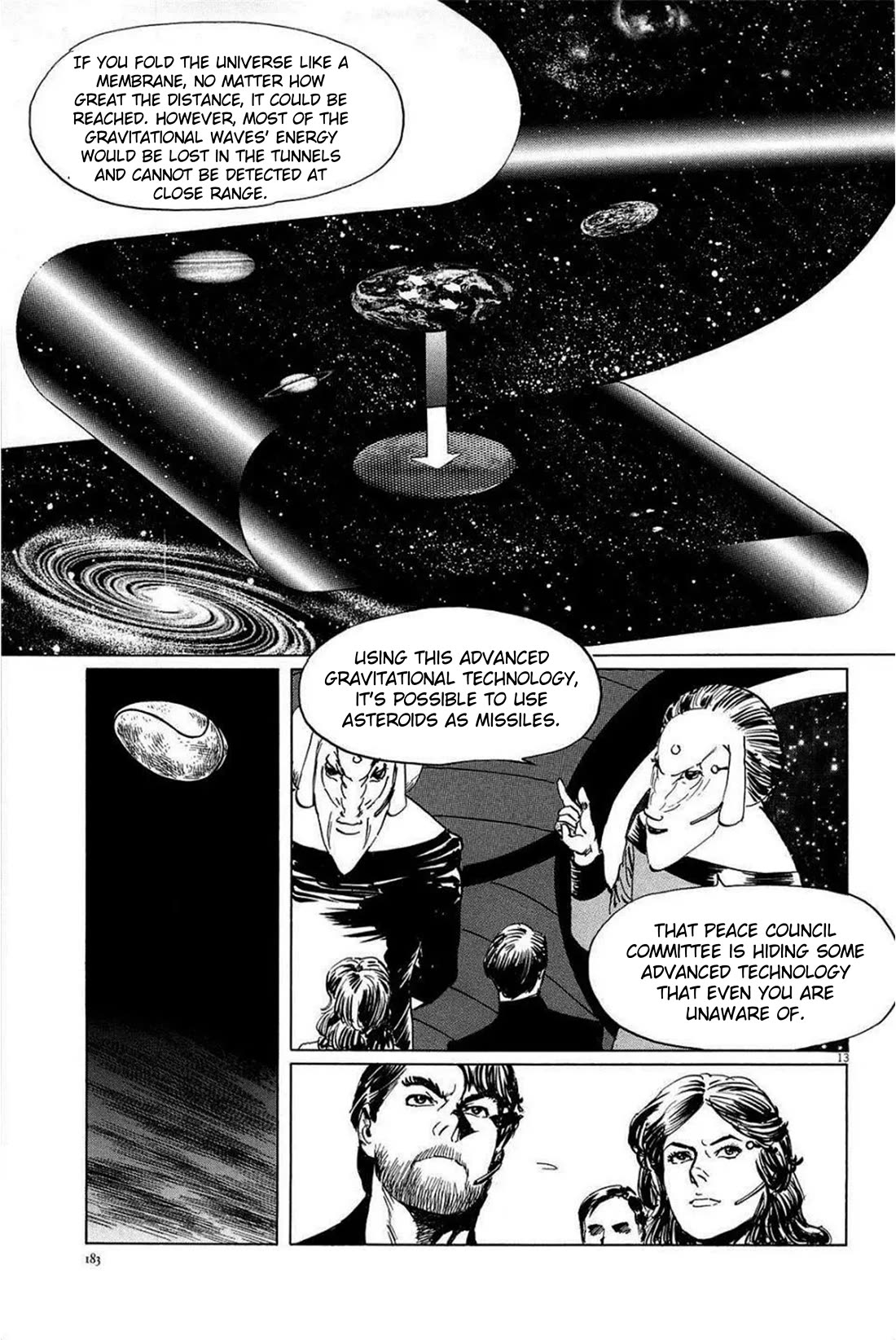 Hoshi o Tsugu Mono Chapter 25 page 13 - Chapter 25: Gravitational Waves Communication