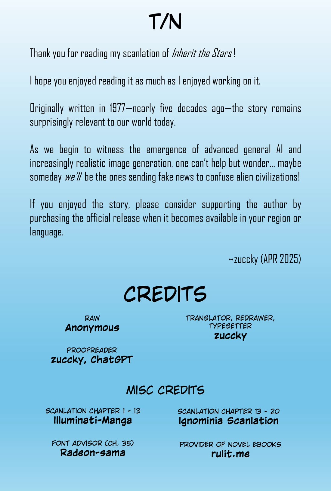 Hoshi o Tsugu Mono Chapter 36 page 25 - Chapter 36: Heirs to the Stars [END]
