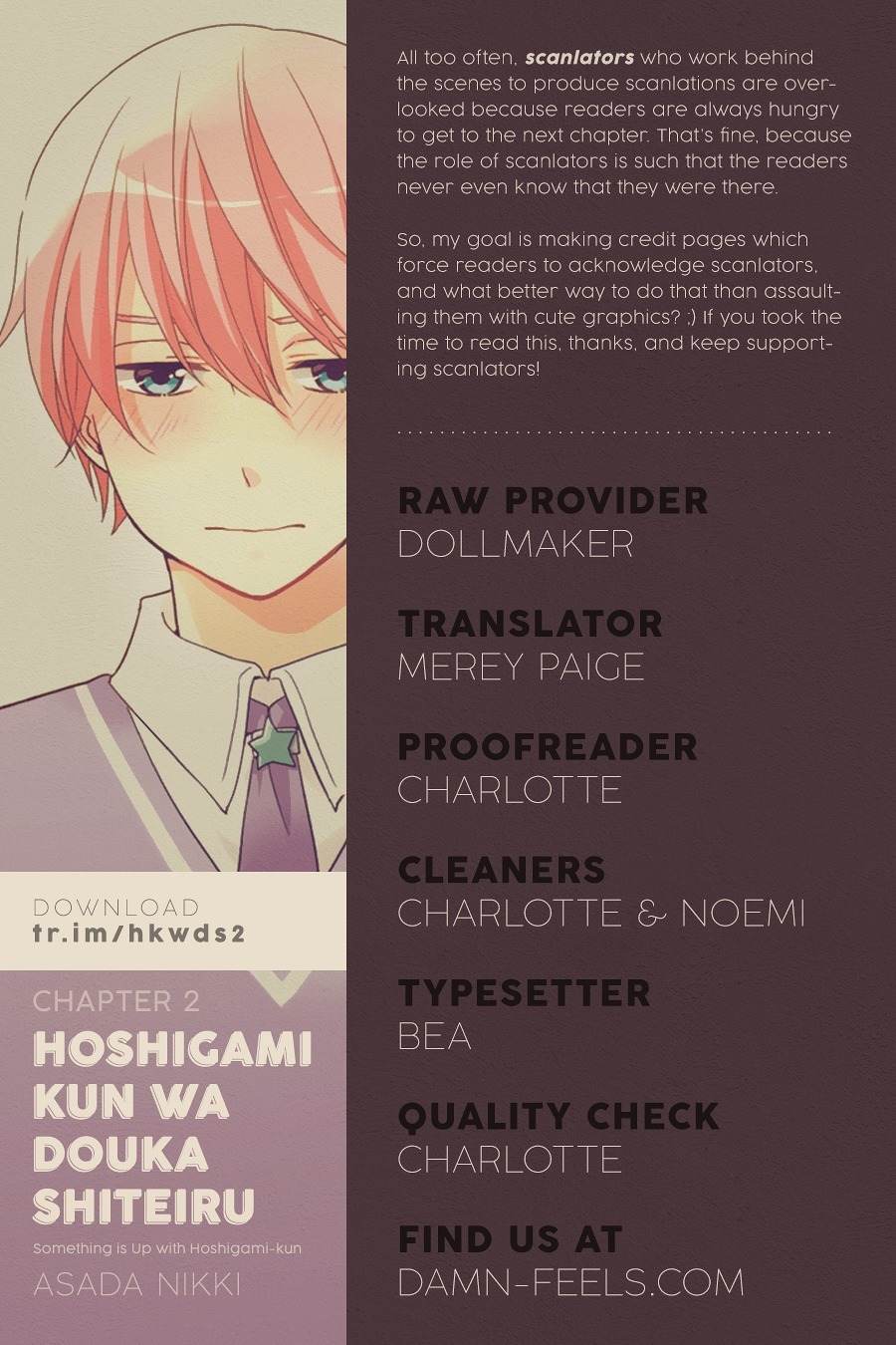 Hoshigami-kun wa Douka Shiteru Chapter 2 page 1 - Chapter 2: Hoshigami-kun Wants a Friend