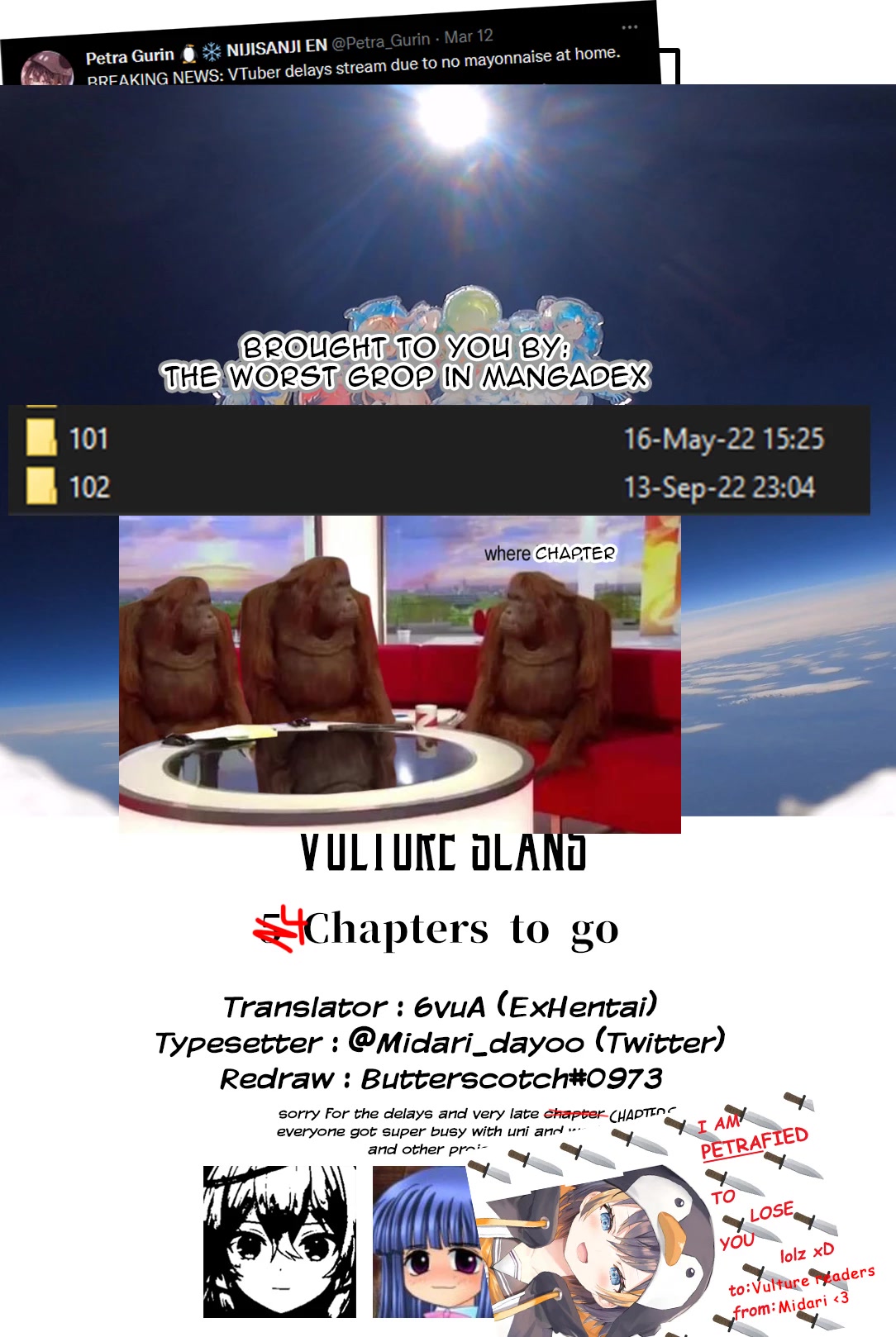 Hoshino, Me o Tsubutte. Chapter 102 page 20 - Chapter 102: New Treasure Island