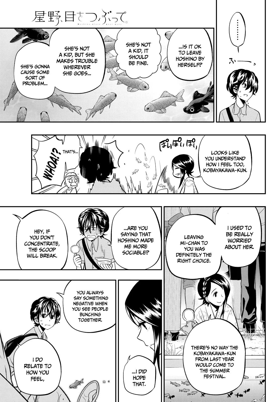 Hoshino, Me o Tsubutte. Chapter 30 page 10 - Chapter 30: (Congrats!!) Summer Festival