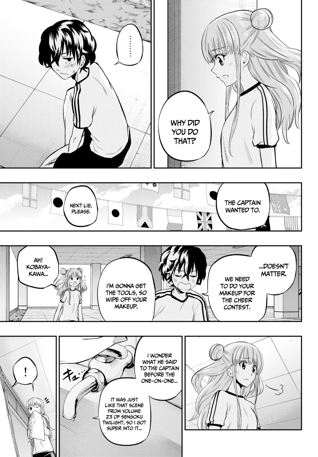 Hoshino, Me o Tsubutte. Chapter 57 page 22 - Chapter 57: Warrior Fleeing the Battlefield of Love feat. Foot Soldier Sensei