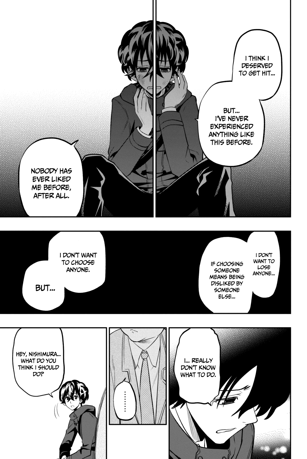 Hoshino, Me o Tsubutte. Chapter 65 page 12 - Chapter 65: A Classroom Adrift