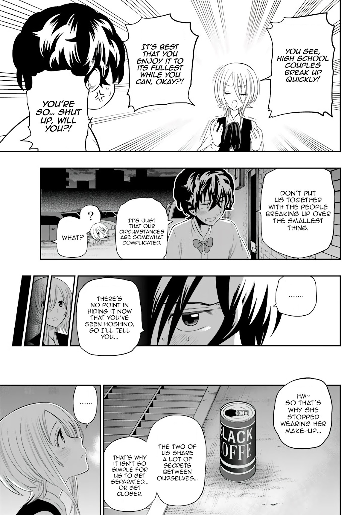 Hoshino, Me o Tsubutte. Chapter 77 page 14 - Chapter 77: Sharp Words in a Colorful Town
