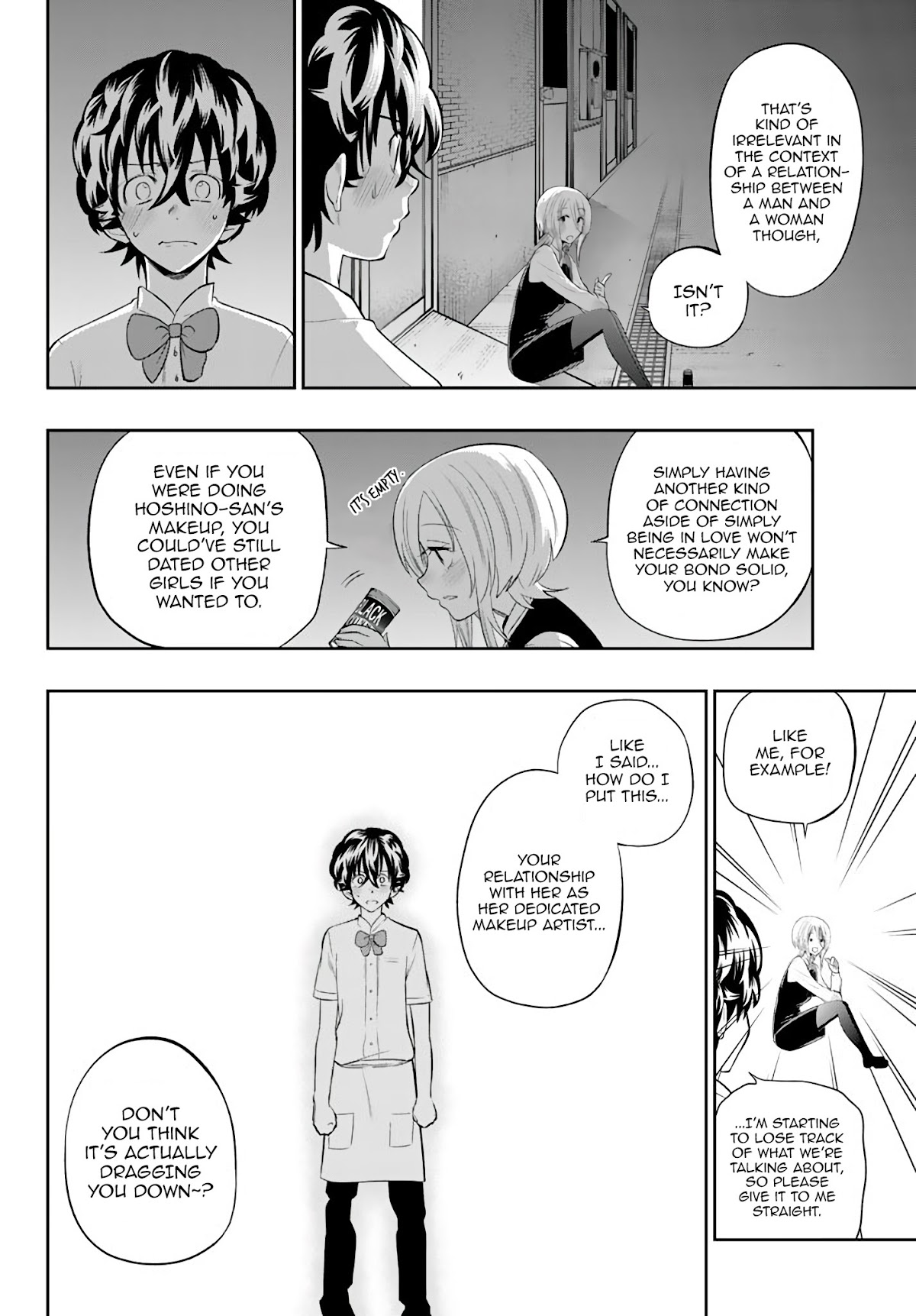Hoshino, Me o Tsubutte. Chapter 77 page 15 - Chapter 77: Sharp Words in a Colorful Town
