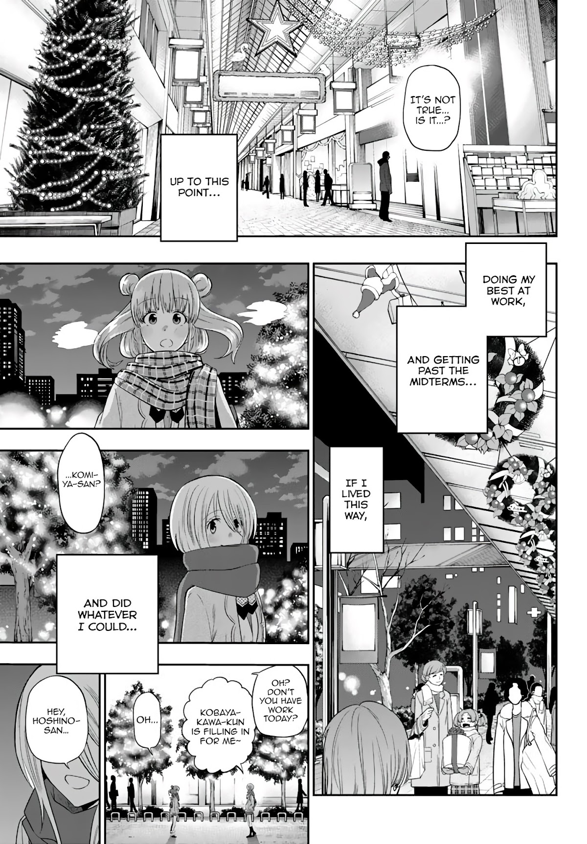 Hoshino, Me o Tsubutte. Chapter 77 page 22 - Chapter 77: Sharp Words in a Colorful Town