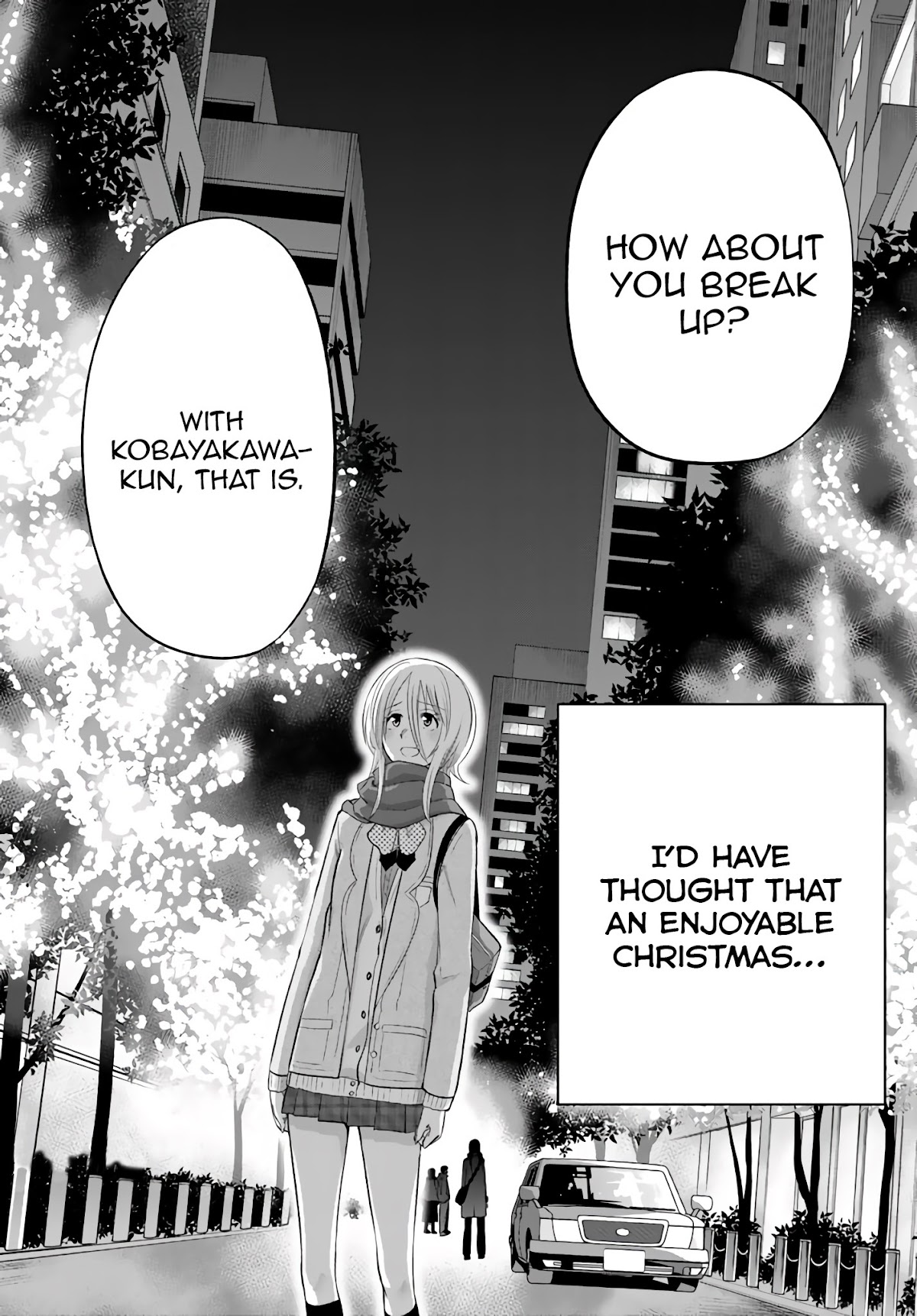 Hoshino, Me o Tsubutte. Chapter 77 page 23 - Chapter 77: Sharp Words in a Colorful Town