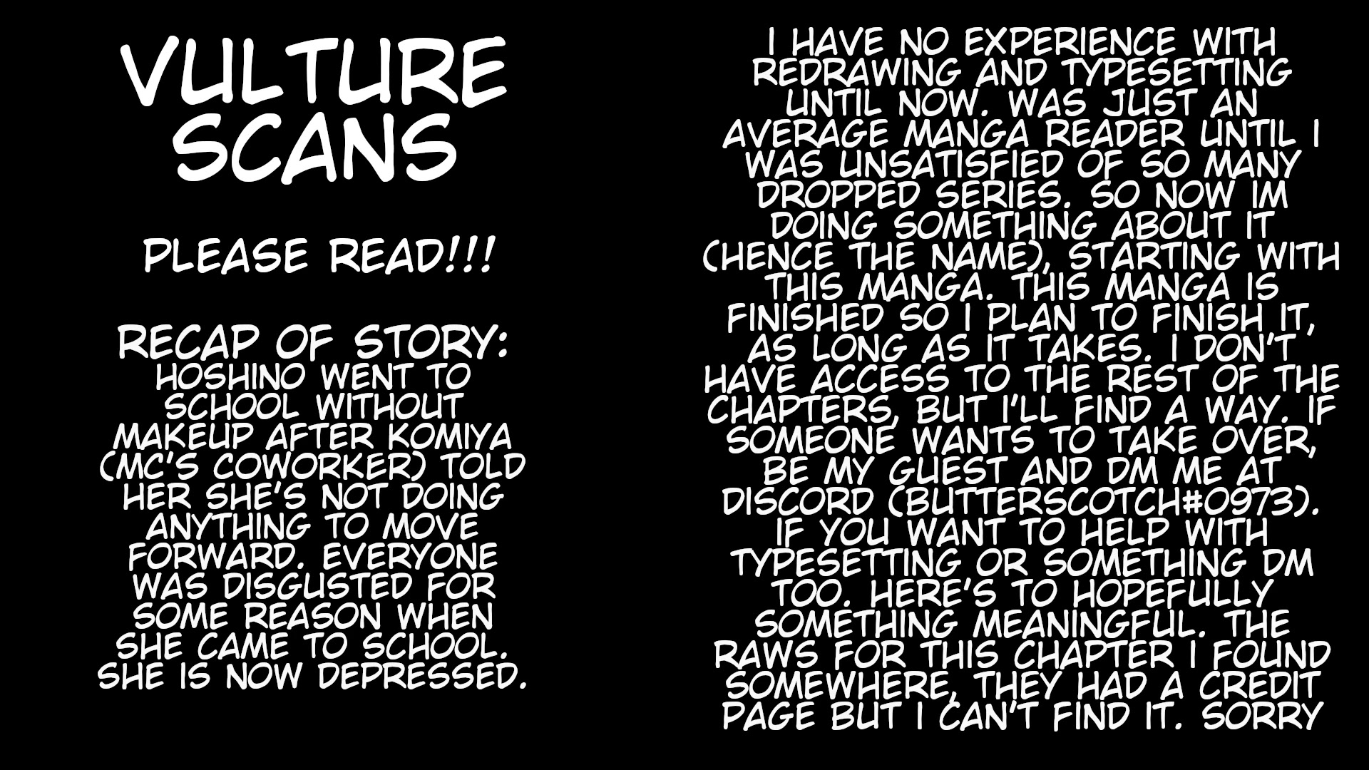 Hoshino, Me o Tsubutte. Chapter 81 page 1 - Chapter 81: A cave