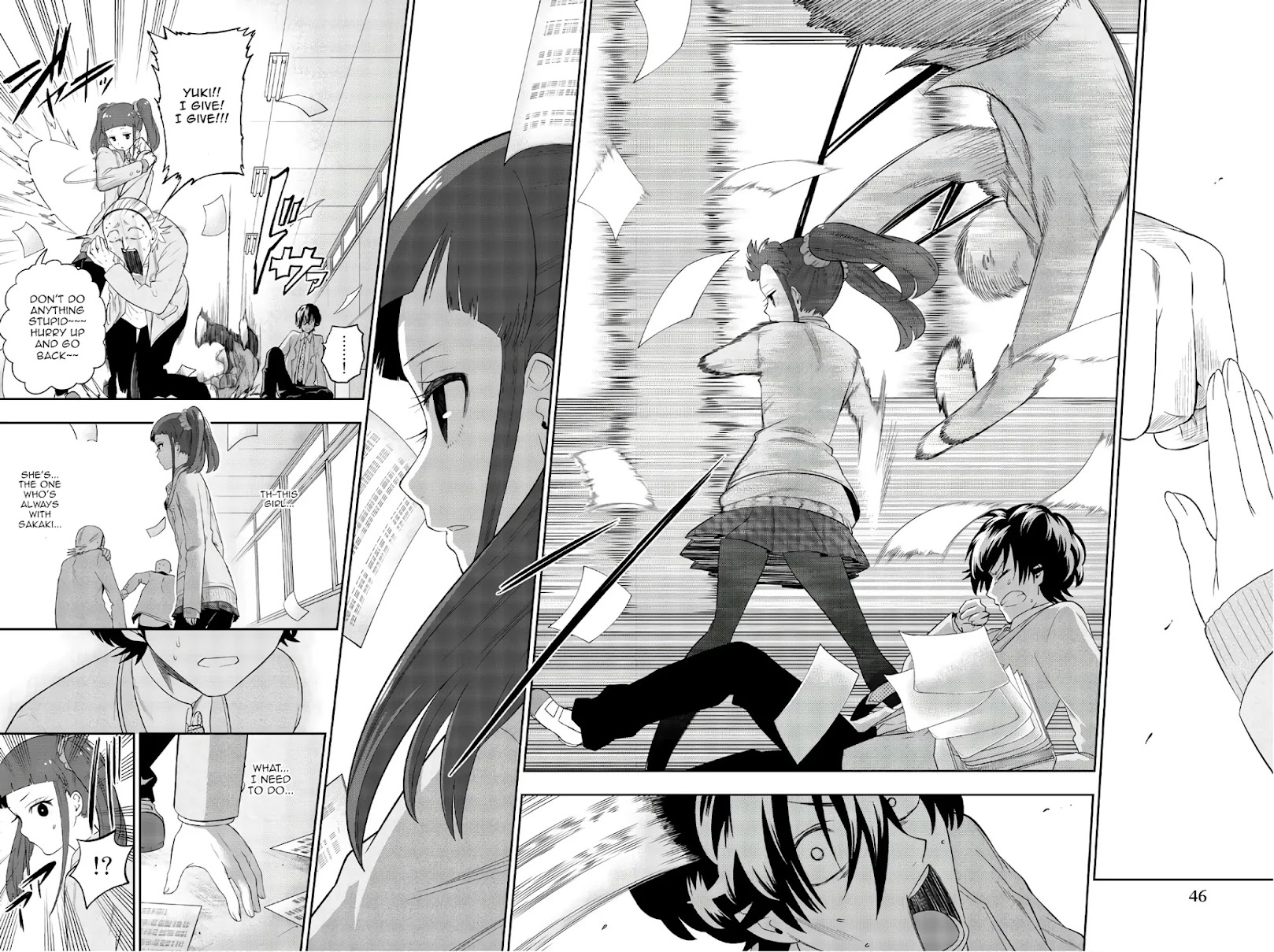 Hoshino, Me o Tsubutte. Chapter 92 page 19 - Chapter 92: 8th Grade Application