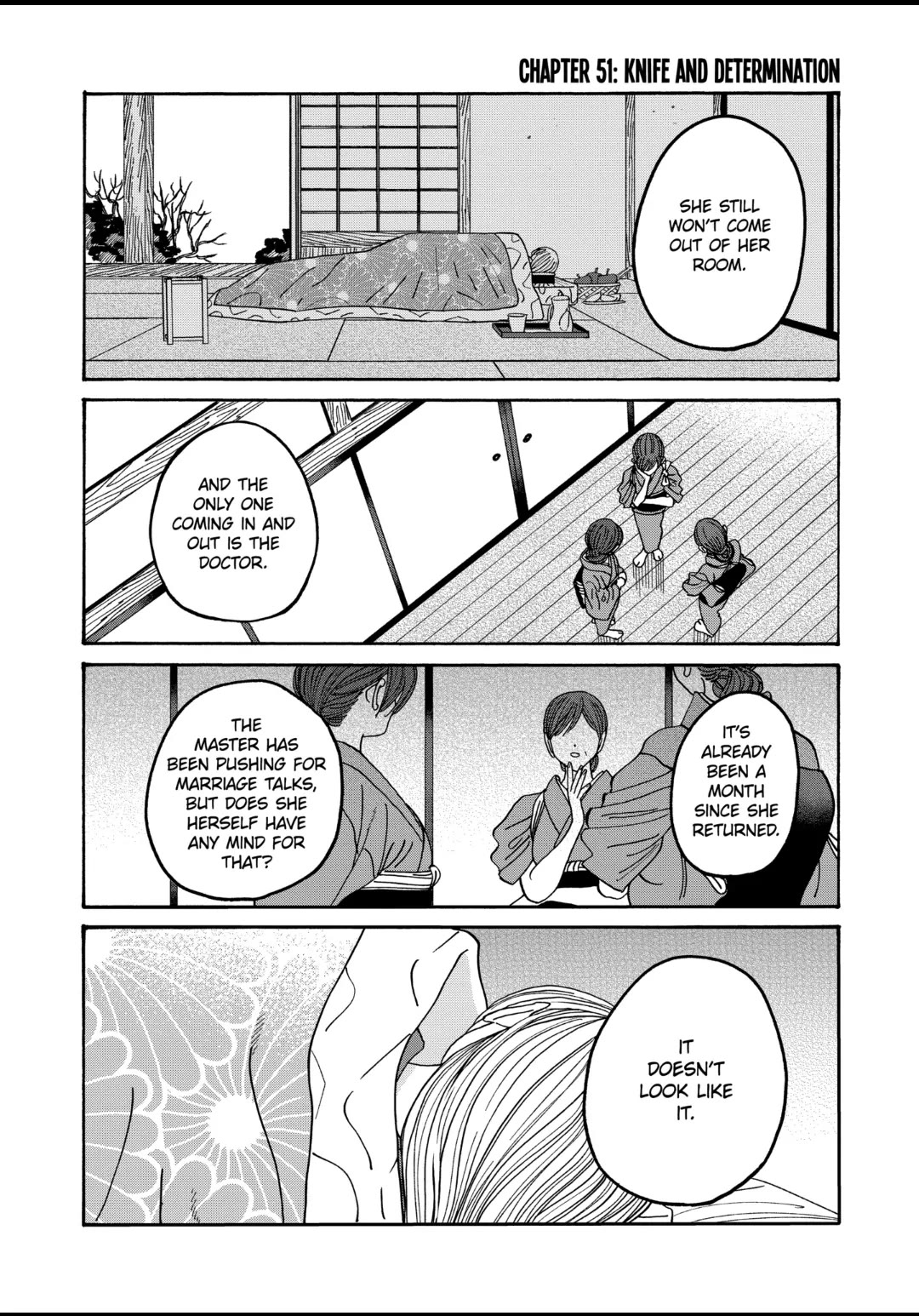 Hotaru no Yomeiri Chapter 51 page 1 - Chapter 51: KNIFE AND DETERMINATION