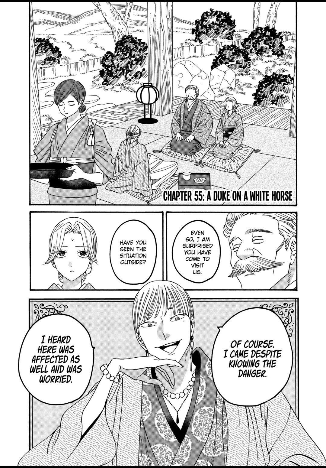 Hotaru no Yomeiri Chapter 55 page 1 - Chapter 55: A DUKE ON A WHITE HORSE