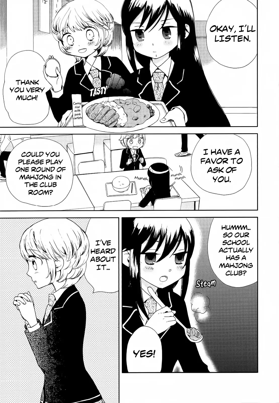 Houkago! (Anthology) Chapter 1.2 page 5 - Vol.1 Chapter 2: The All-Girls Mahjong Club in Action! (Hakamada Mera)