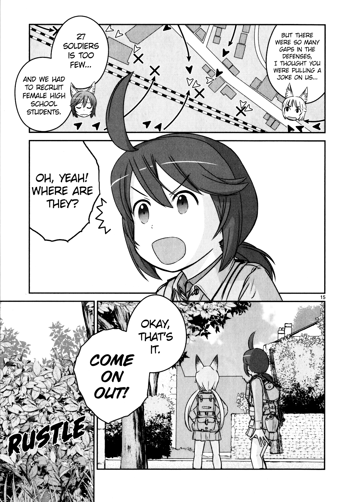 Houkago Assault Girls Chapter 10 page 15 - Chapter 10: The Mysterious Soldiers! Wait for Reinforcements!