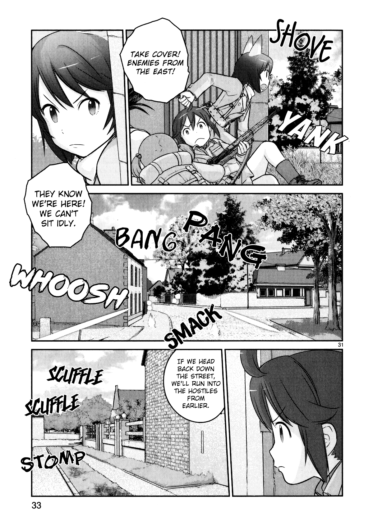 Houkago Assault Girls Chapter 9 page 35 - Chapter 9: The Hard Way Home! Defending Ourselves Against The Enemy!