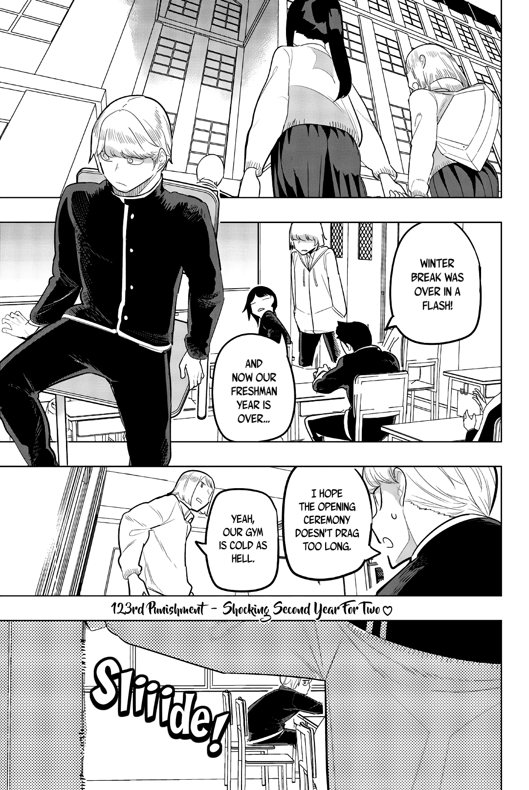 Houkago no Goumon Shoujo Chapter 123 page 1 - Chapter 123: Shocking Second Year For Two ♥