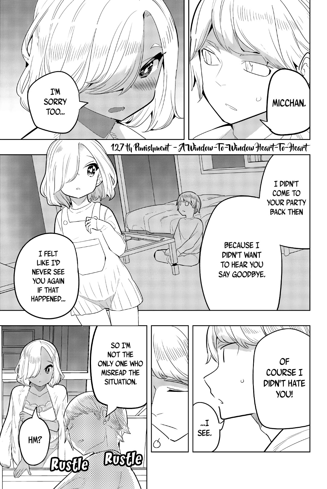 Houkago no Goumon Shoujo Chapter 127 page 1 - Chapter 127: A Window-To-Window Heart-To-Heart
