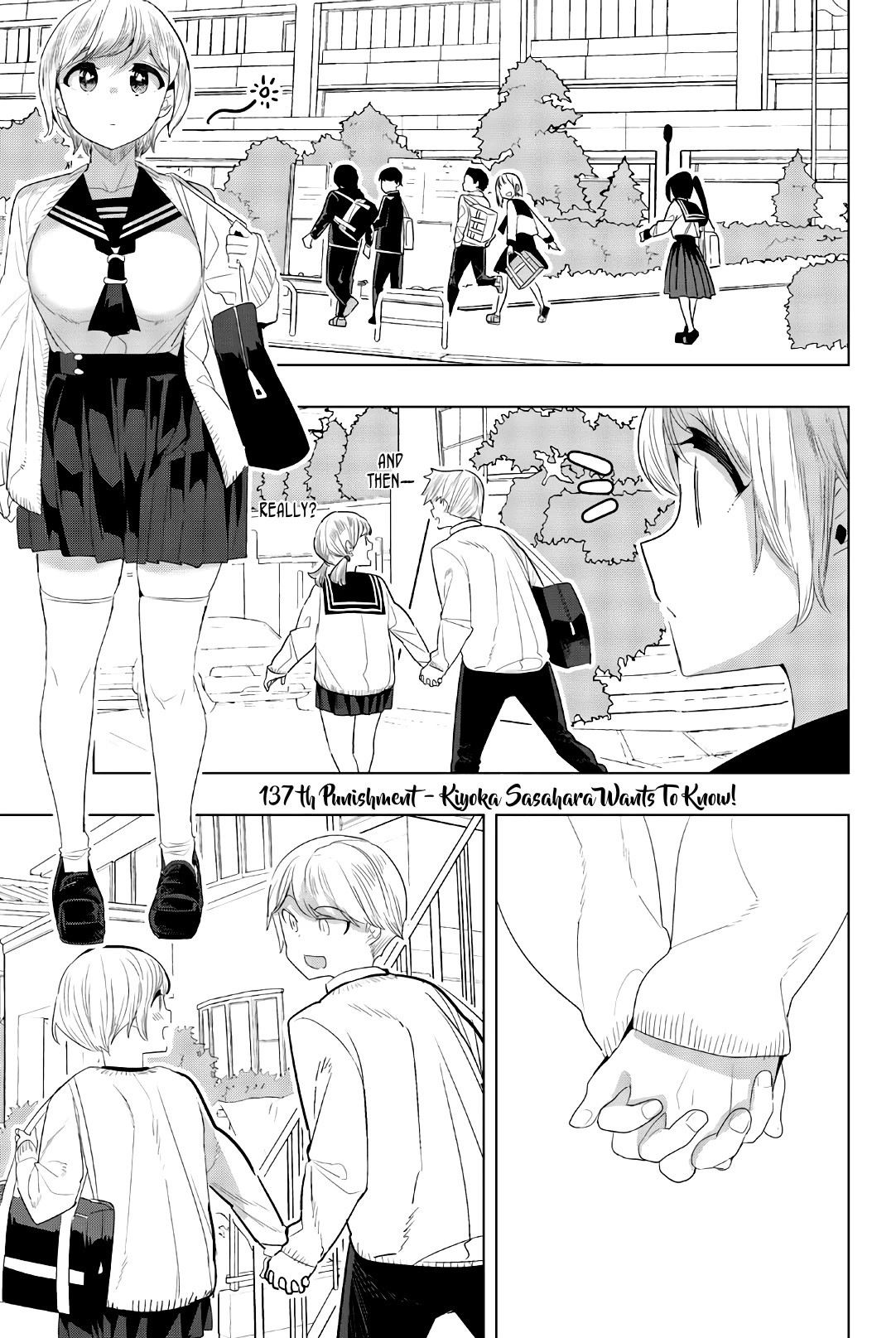Houkago no Goumon Shoujo Chapter 137 page 1 - Chapter 137: Kiyoka Sasahara Wants To Know!