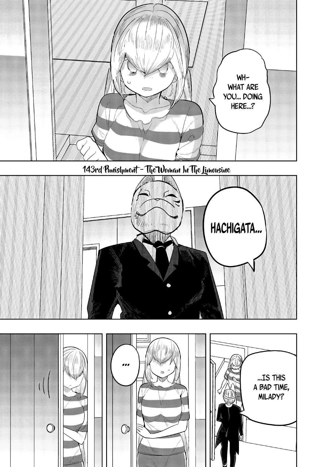 Houkago no Goumon Shoujo Chapter 143 page 1 - Chapter 143: The Woman In The Limousine