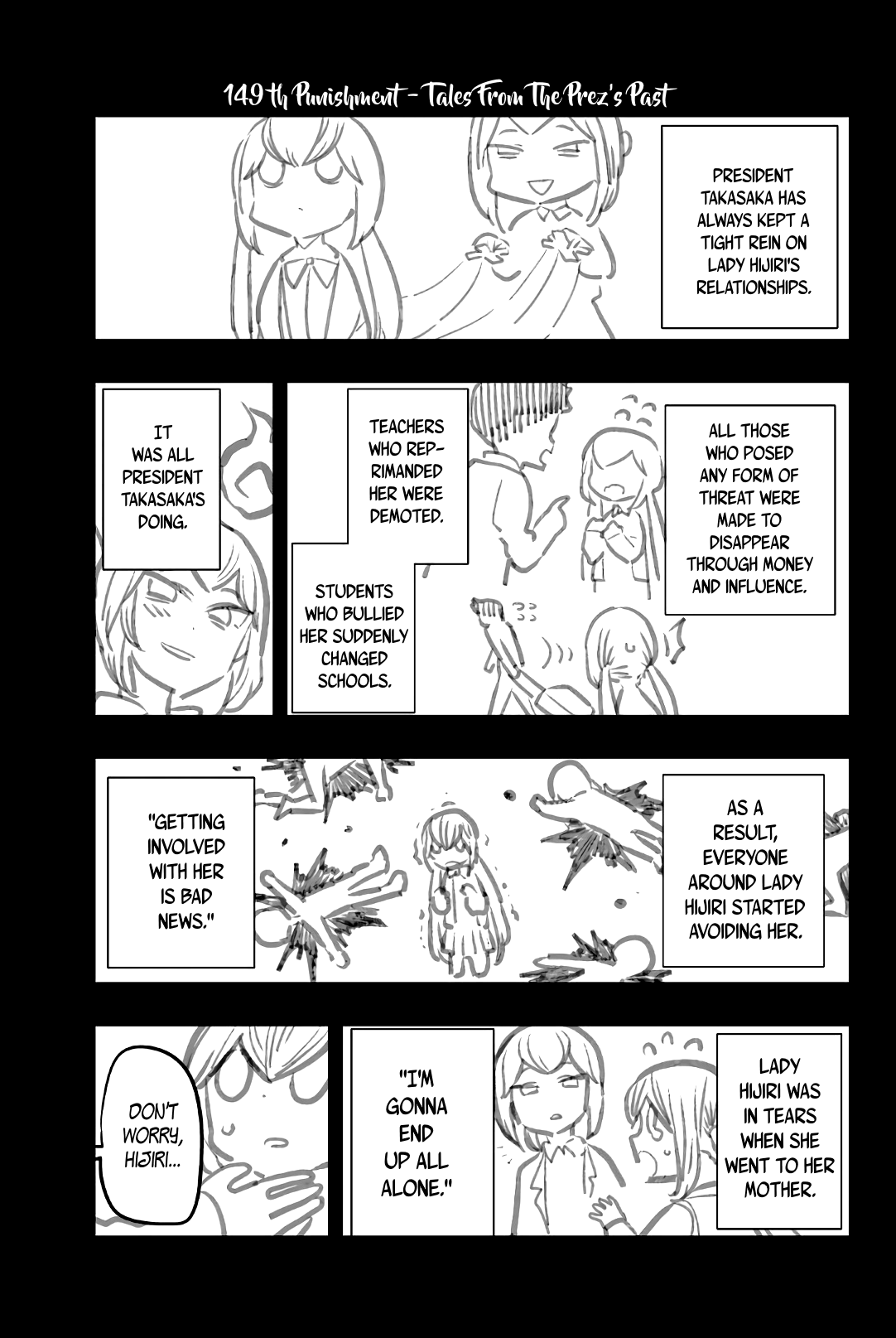 Houkago no Goumon Shoujo Chapter 149 page 1 - Chapter 149: Tales From The Prez's Past