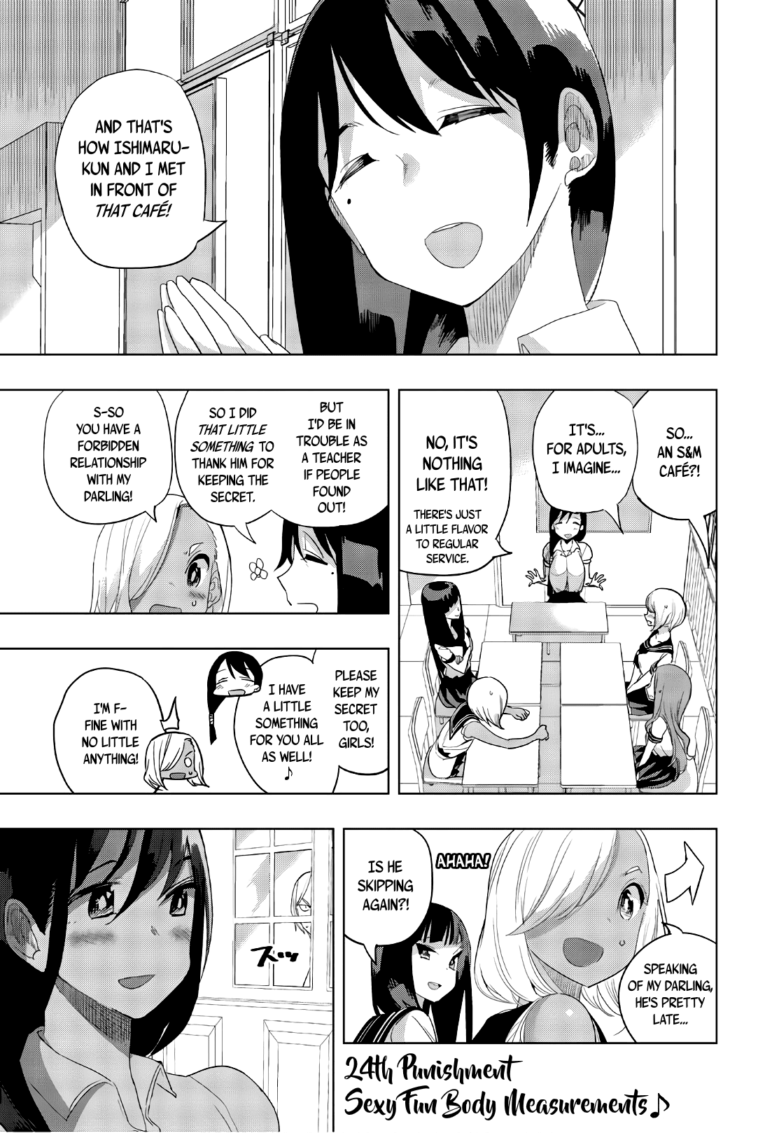 Houkago no Goumon Shoujo Chapter 24 page 1 - Chapter 24: Sexy Fun Body Measurements ♪