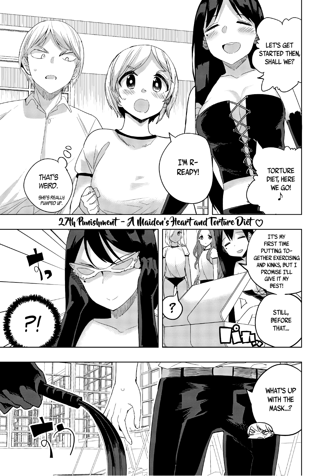 Houkago no Goumon Shoujo Chapter 27 page 1 - Chapter 27: A Maiden's Heart and Torture Diet ♥