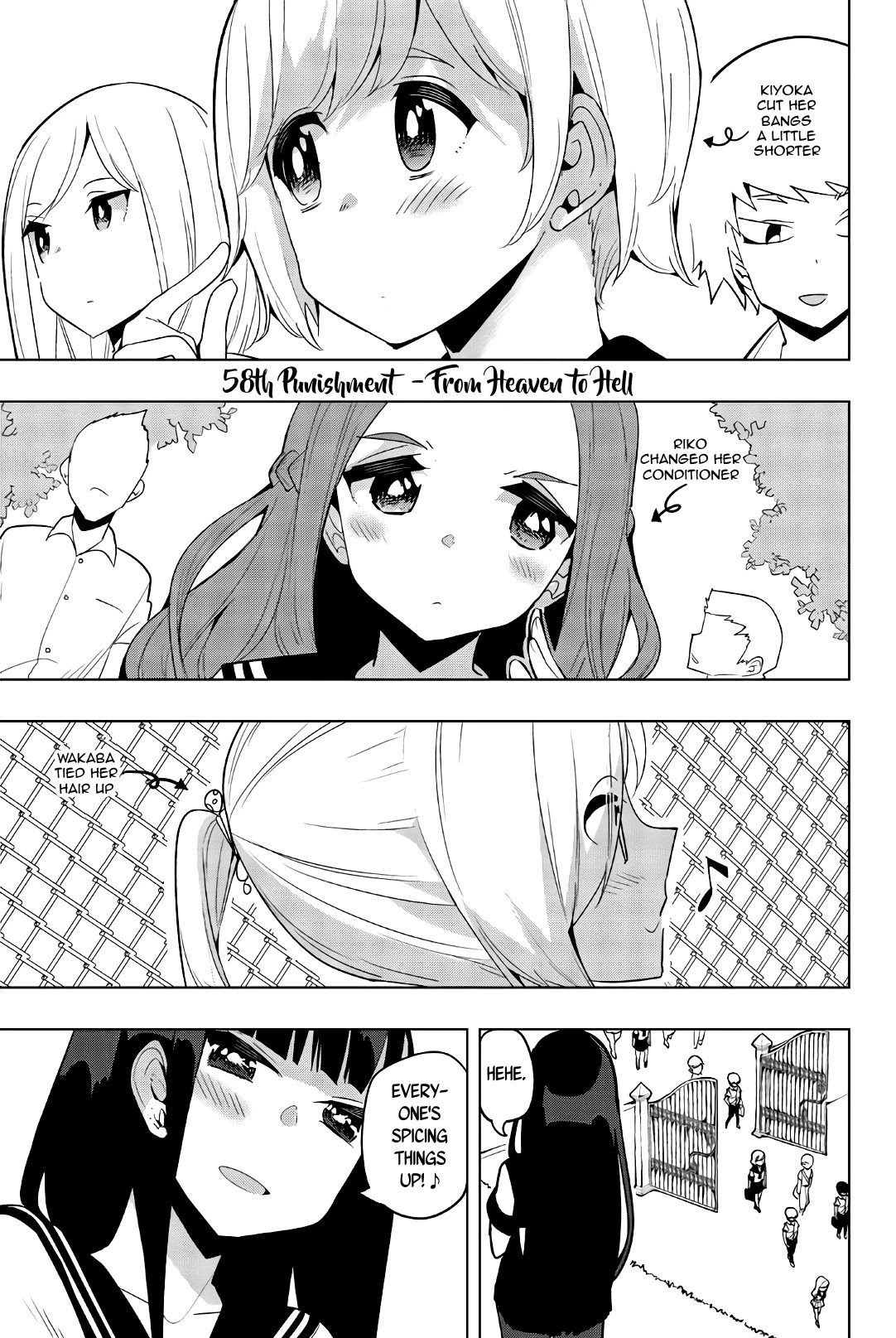 Houkago no Goumon Shoujo Chapter 58 page 1 - Chapter 58: From Heaven to Hell