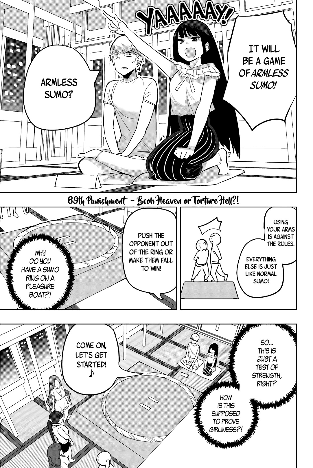 Houkago no Goumon Shoujo Chapter 69 page 1 - Chapter 69: Boob Heaven or Torture Hell?!