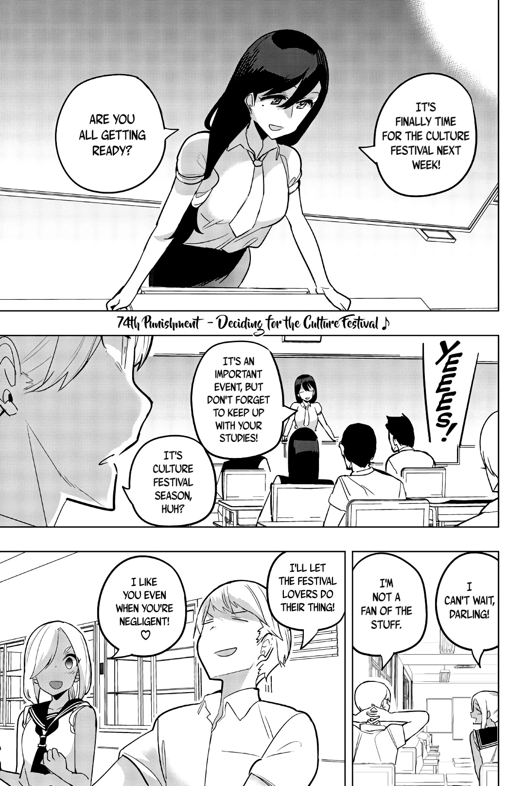Houkago no Goumon Shoujo Chapter 74 page 1 - Chapter 74: Deciding for the Culture Festival ♪