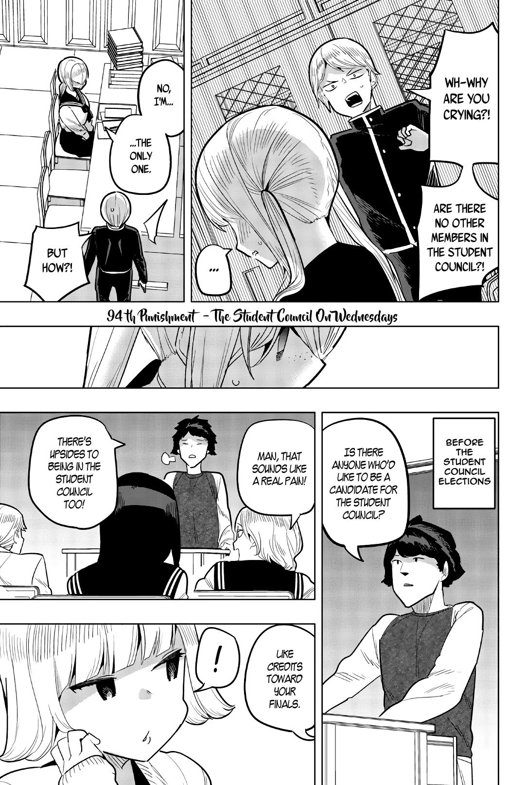 Houkago no Goumon Shoujo Chapter 94 page 1 - Chapter 94: The Student Council On Wednesdays