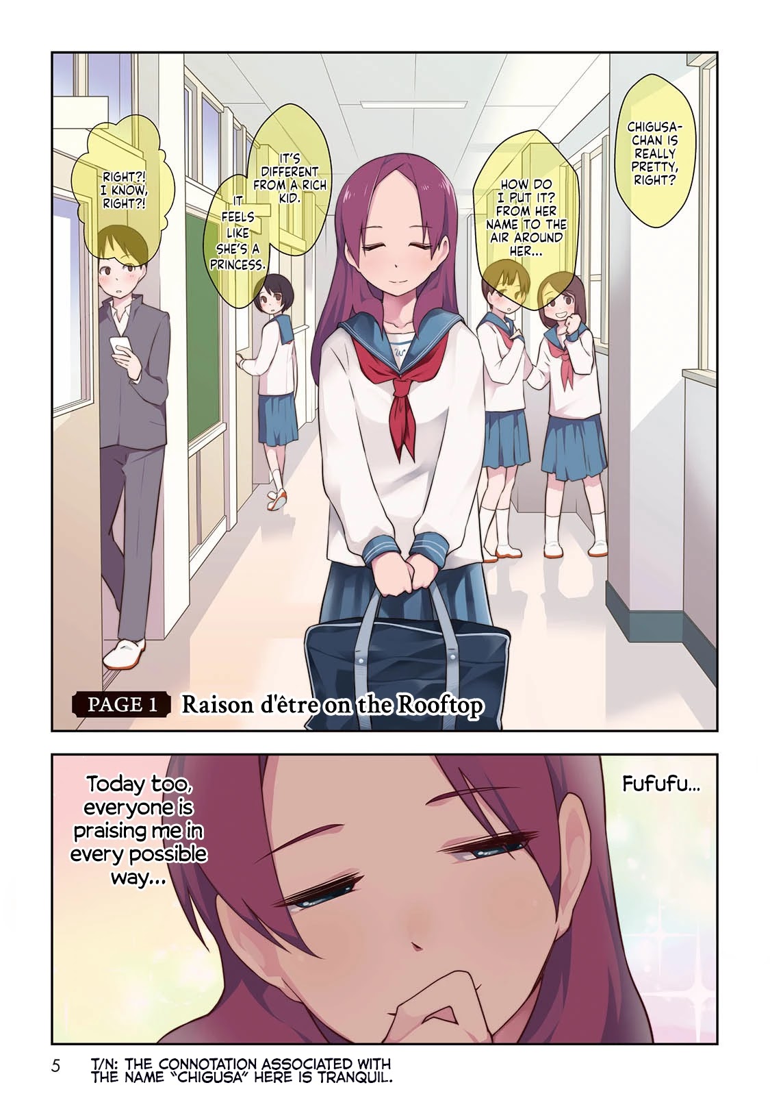 Houkago no Tetsugaku-san Chapter 1 page 5 - Chapter 1: Raison d'être on the Rooftop