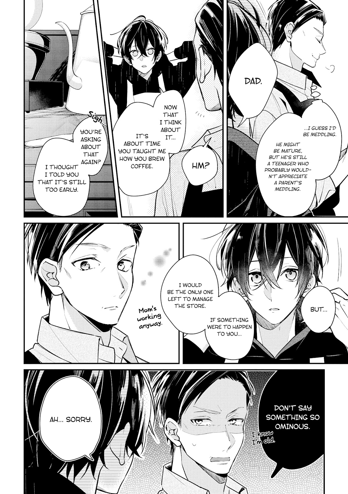 Houkago wa Kissaten de Chapter 13 page 8 - Chapter 13: Father and Son