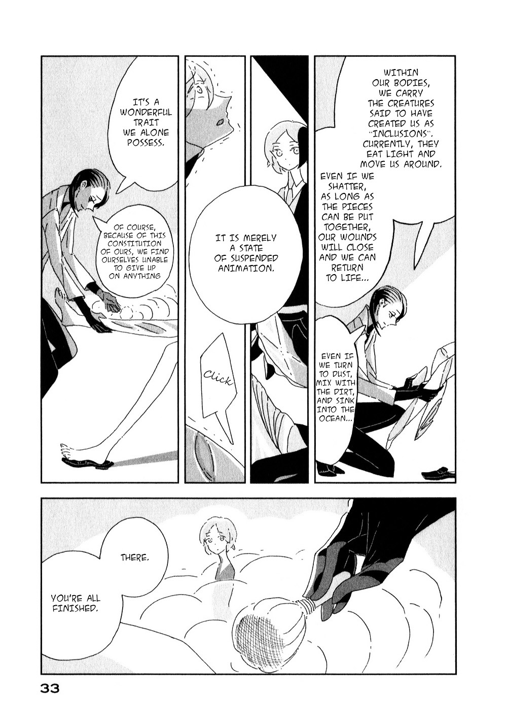 Houseki no Kuni Chapter 1 page 35 - Chapter 1 : Phosphophyllite (original version of translation)