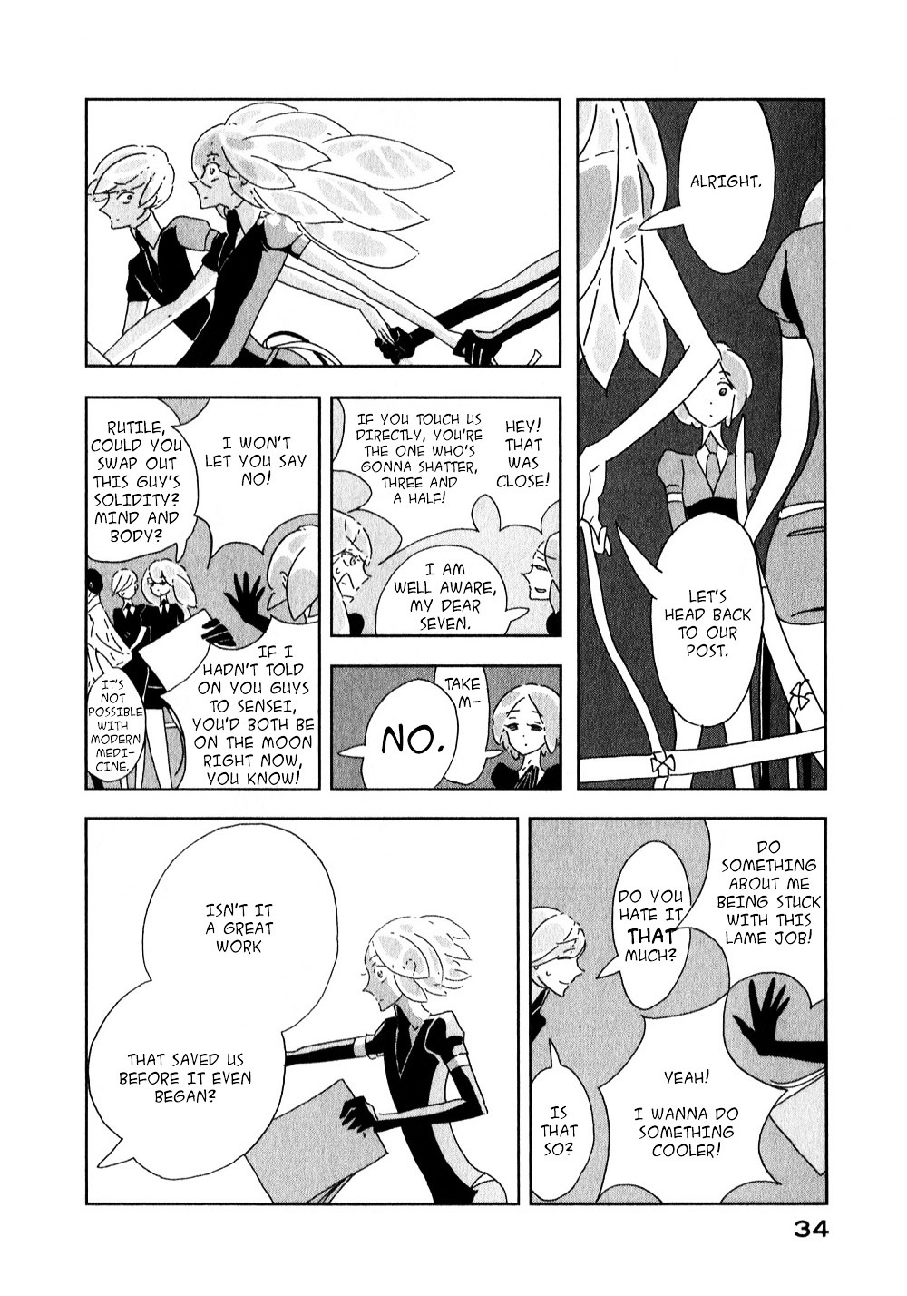 Houseki no Kuni Chapter 1 page 36 - Chapter 1 : Phosphophyllite (original version of translation)