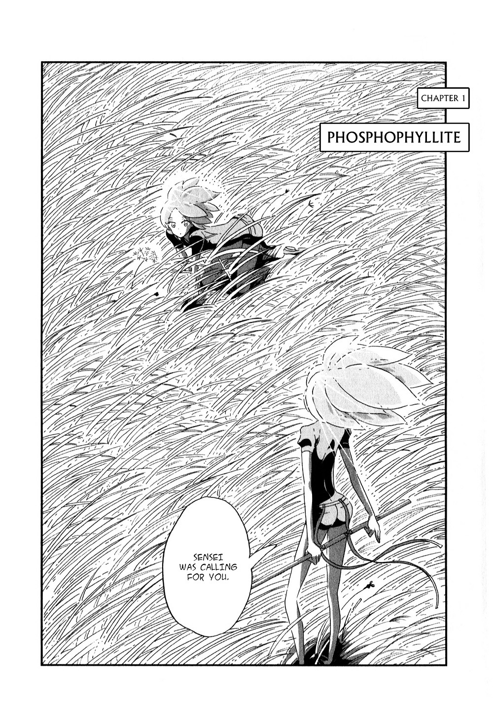 Houseki no Kuni Chapter 1 page 7 - Chapter 1 : Phosphophyllite (original version of translation)