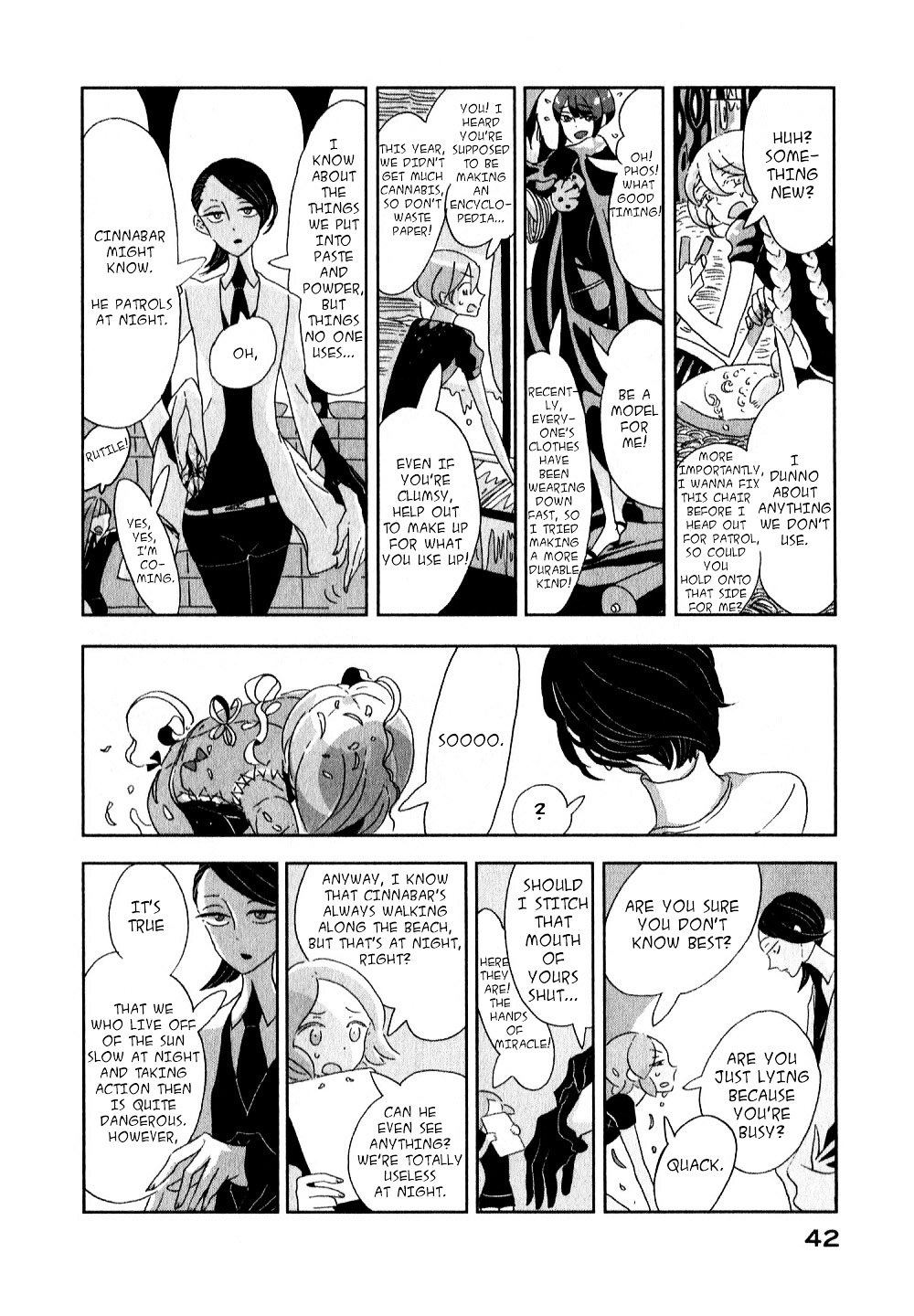Houseki no Kuni Chapter 2 page 4 - Chapter 2 : Cinnabar (original version of translation)