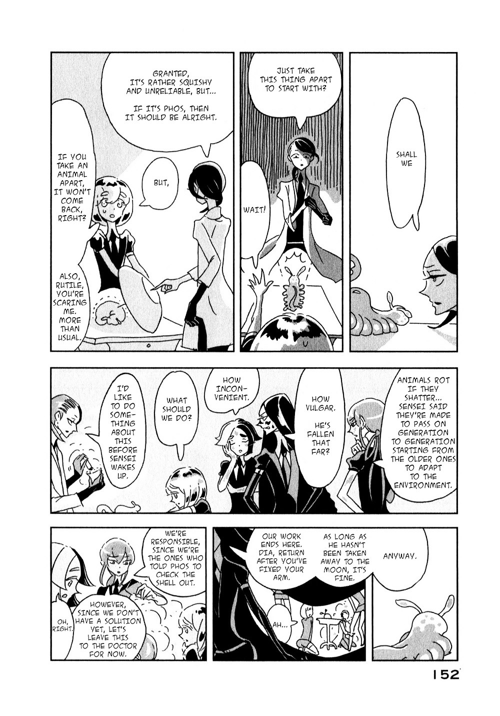 Houseki no Kuni Chapter 5 page 14 - Chapter 5 : Metamorphose (original version of translation)
