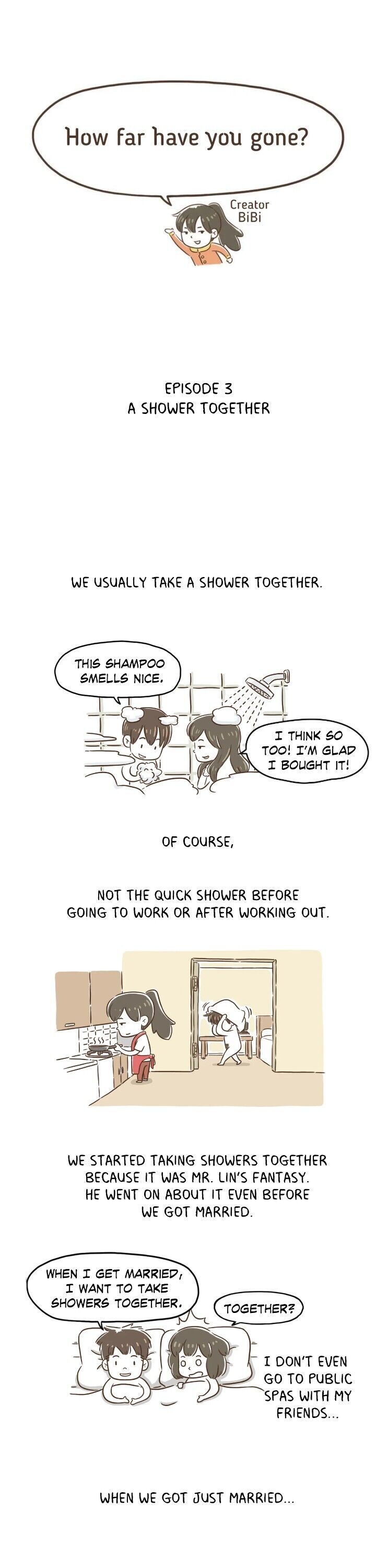 How Far Have You Gone? Chapter 3 page 1 - Chapter 3: A Shower Together