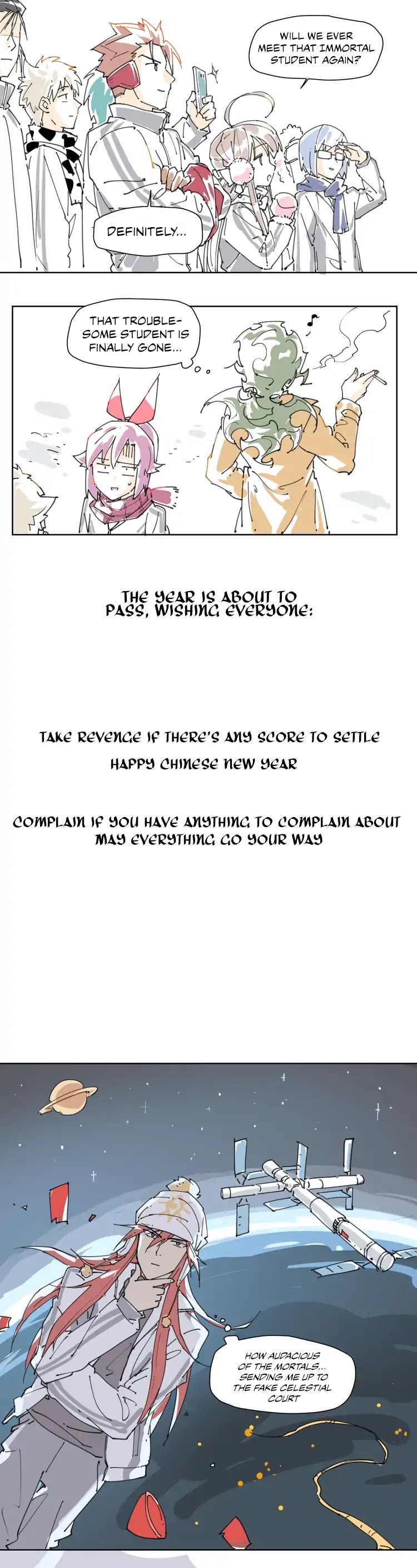 How to be God Chapter 69.5 page 19 - Chapter 69.5: New Year Extra