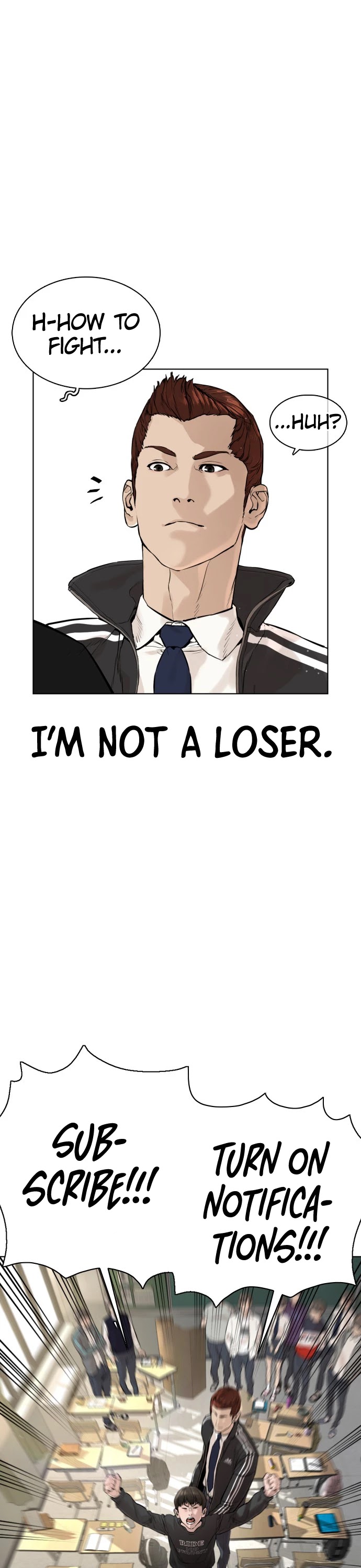 How to Fight Chapter 12 page 27 - Chapter 12: Subscribe, turn on notifications, and press the like button