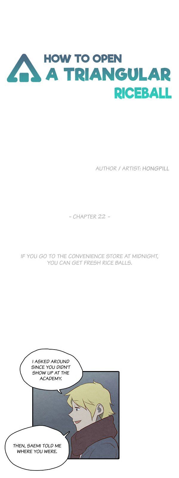 How to Open a Triangular Riceball Chapter 22 page 4 - Chapter 22 : If You Go ToThe Convenience Store At Midnight, You Can Get Fresh Rice Balls.