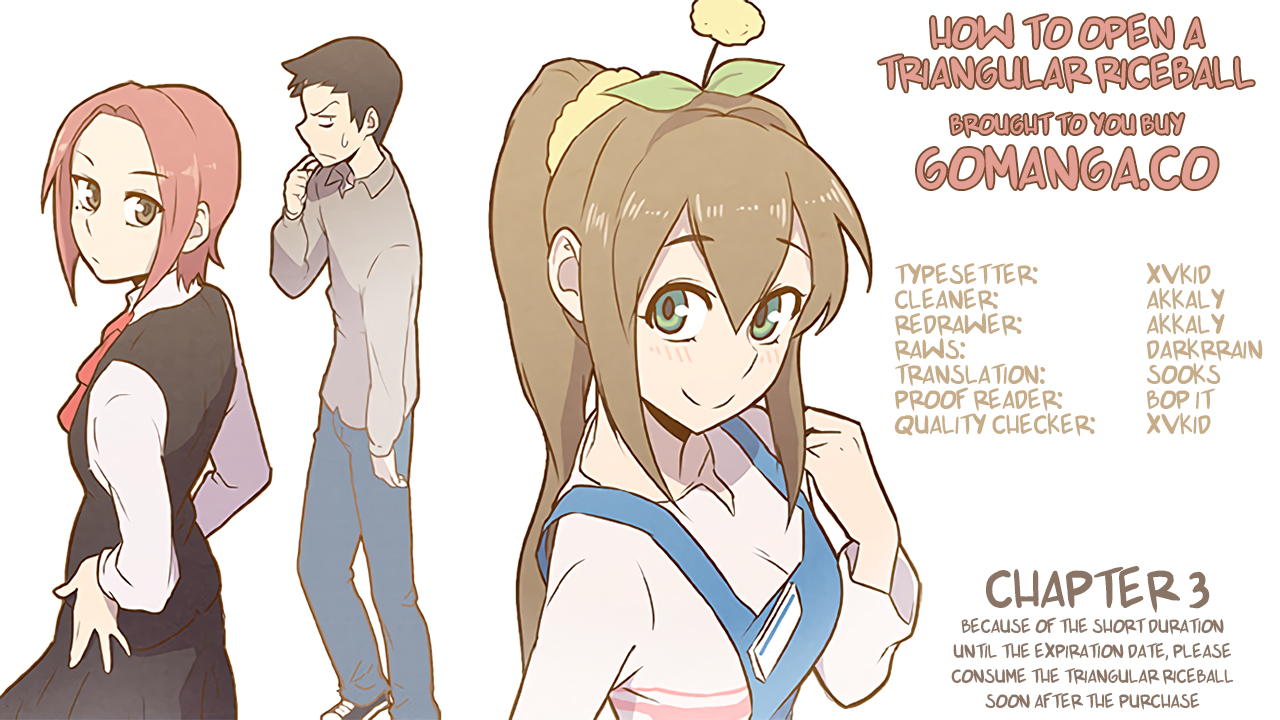 How to Open a Triangular Riceball Chapter 3 page 1 - Chapter 3 : Because of the short duration until the expiration date, please cons...