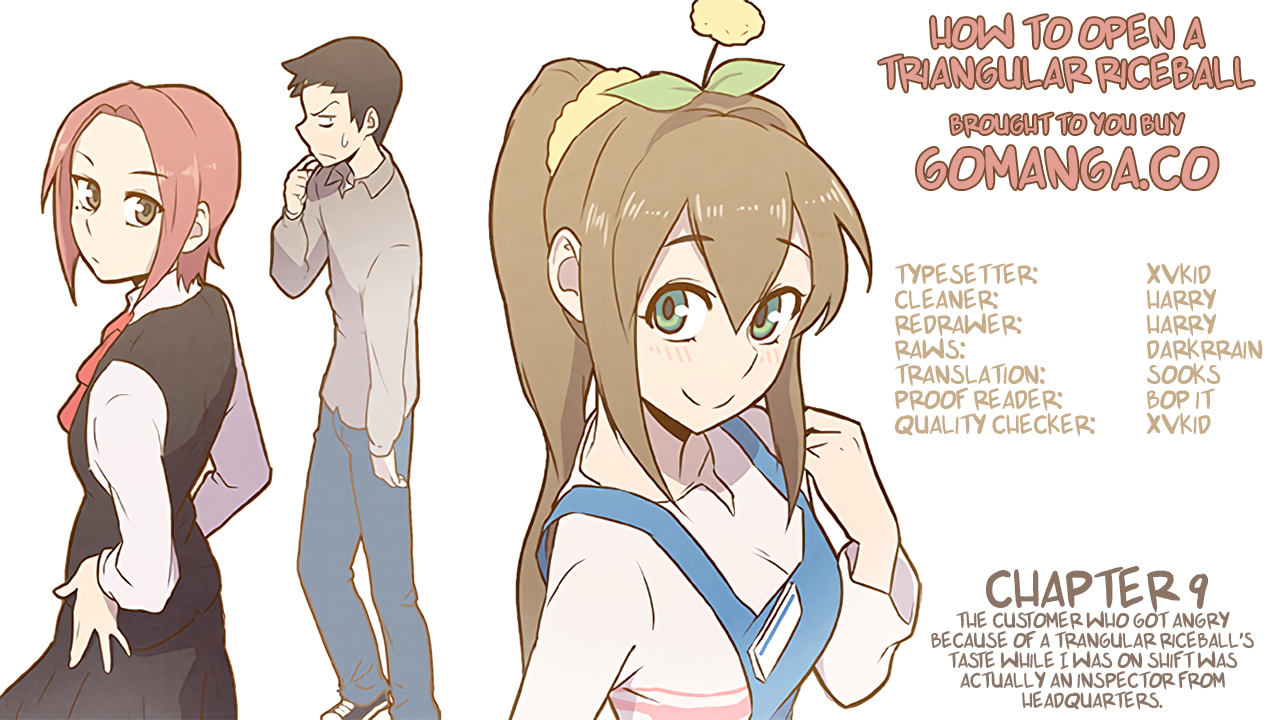 How to Open a Triangular Riceball Chapter 9 page 1 - Chapter 9 : The customer who got angry because of a triangular riceball's taste ...