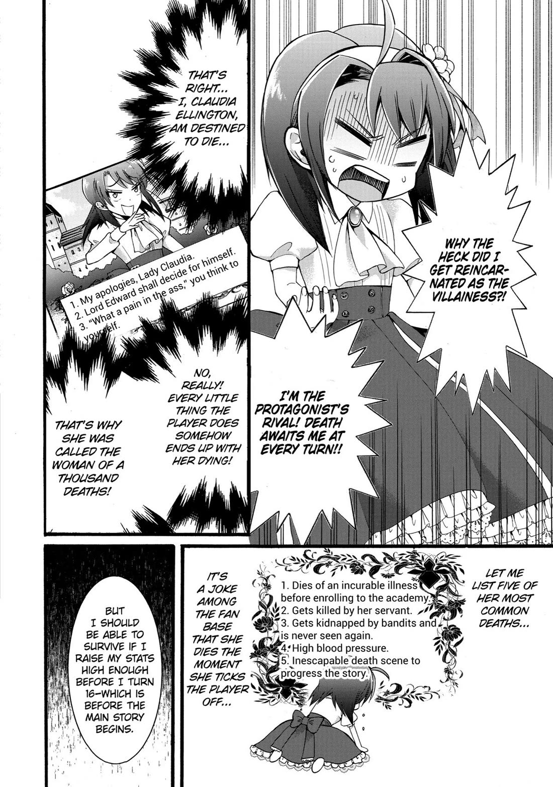 How to Survive a Thousand Deaths: Accidentally Wooing Everyone as an Ex-gamer Made Villainess! Chapter 1 page 11 - Chapter 1