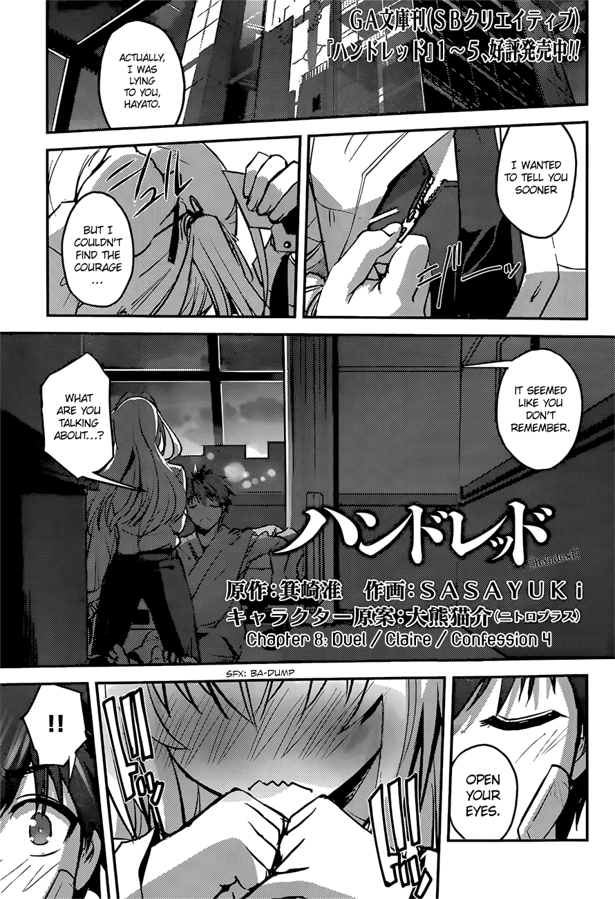 Hundred Chapter 8.2 page 3 - Chapter 8 v2 : Duel / Claire / Confession 4