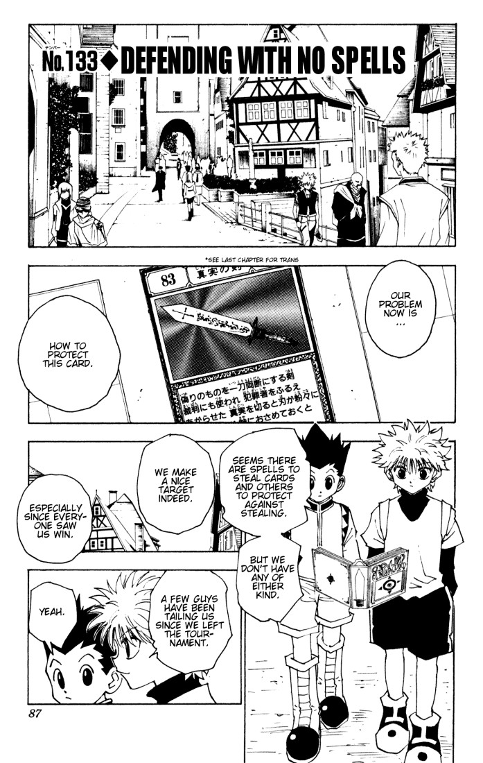 Hunter X Hunter Chapter 133 page 1 - Chapter 133: How to Defend Yourself Without Spells