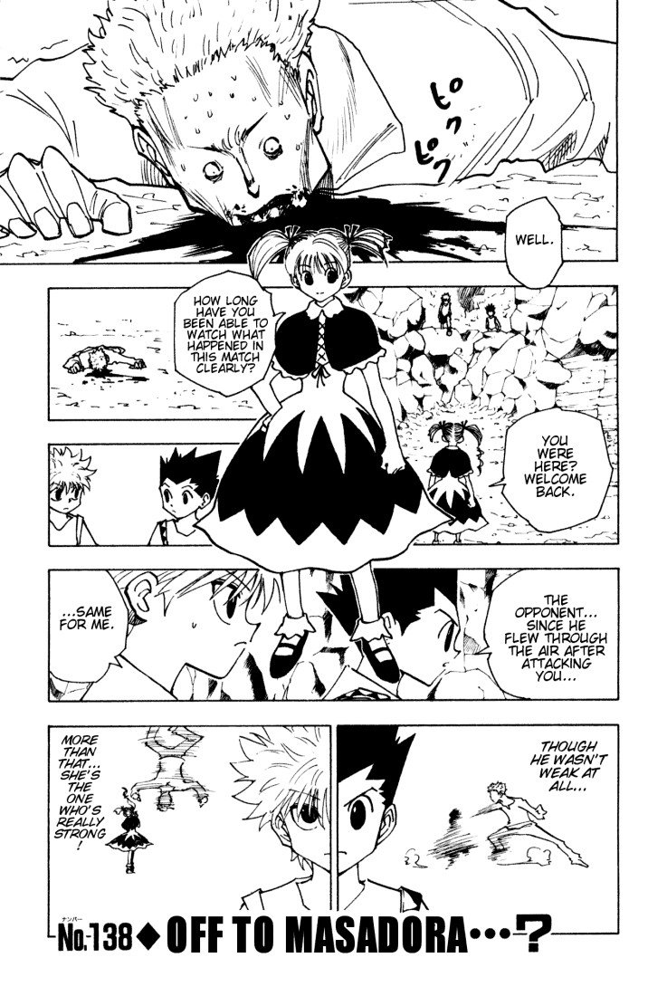 Hunter X Hunter Chapter 138 page 1 - Chapter 138: To Masadora...?