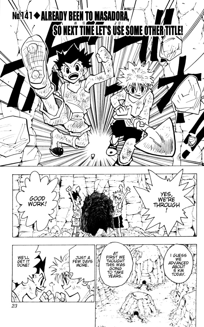 Hunter X Hunter Chapter 141 page 1 - Chapter 141: They Went to Masadora Already, So I'll Go With a Different Title Now